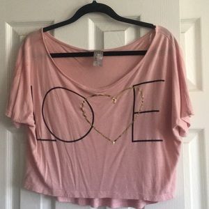 Women’s fashion LOVE crop top